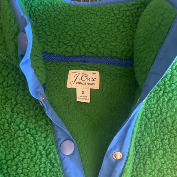 J. Crew snap collar fleece pullover - Picture 3 of 4